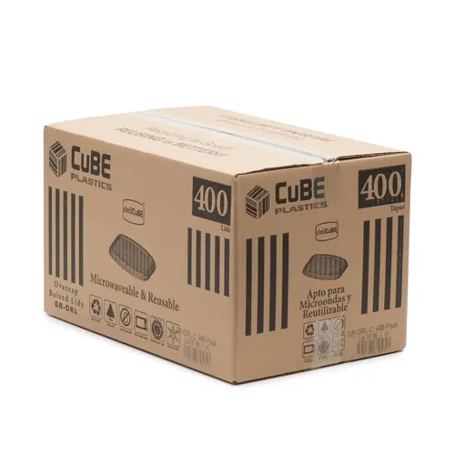 Lid Dome Plastic Clear For Container - pack of 400 Lid Dome Plastic Clear For Container - pack of 400